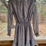 WAYF Dede x Emily Leopard Print Pleated Long Sleeve Mini Dress Size XS Photo 3