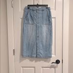 Wrangler  Denim Button Front Midi Skirt Size 2 (Runs Large Fits More 4-6) Photo 2