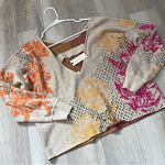 Anthropologie  Floral Sweater NWT hazy daze pullover womens Beige (small) casual Photo 4
