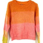 Free People Autumn Sky Combo Gradient Pullover Wool Colorblock Crewneck Sweater Photo 4