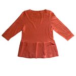 Moth by Anthropologie 3/4 sleeve top tangerine wool blend woman’s size Large Orange Photo 2