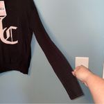 Juicy Couture Mock Neck Intarsia Logo Sweater in Pitch Black Size Large Photo 4