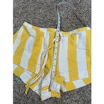 Free People  hot hot hot shorts yellow white striped cotton boho mini shorts S Photo 9