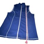 Quacker Factory Women's Navy Blue Vest & Skort Set Size XL Rhinestone Zip NWT Photo 6