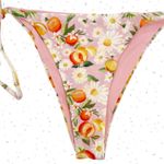 Farm Rio Tangerine Dream Bikini Set Pink Fruit Floral Side Tie Triangle Size S Photo 5