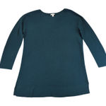 J.Jill Womens Merino Wool Washable Sweater Tunic Emerald Green Size Medium Photo 0