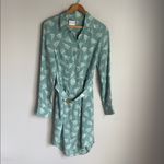the shirt rochelle behrens silk shirt dress Small Green Photo 1