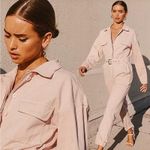 Pistola Pink Celia Long Sleeve Utility Jumpsuit in Vintage rose pink XS Photo 1