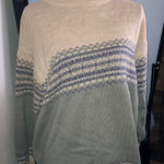 Dress Barn  Beige and Gray Turtleneck Sweater Photo 0