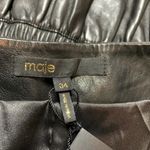 Maje  Leather Skirt Black Jupia Ruffle Mini 6 New Photo 8