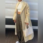 ZARA  Wool Blend Coat Limited Edition Pastel Yellow 8864/744 Size M Photo 2