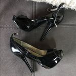 Charlotte Russe  Shiny Black Platform Pumps S7 Photo 3