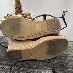 Marc Fisher Black & Tan Espadrille Wedge Strappy Ankle Wrap Heel Shoes 11 Photo 4