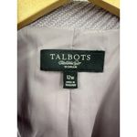 Talbots  Woman 12W Purple Textured Knit Blazer Jacket Button Front Career Photo 2