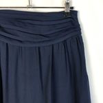 Downeast Navy Blue Drape Waist Knee Length A-Line Skirt XS Photo 2