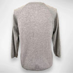 Carmen Marc Valvo ‎ Women's Gray Cardigan With Pearl Embellishments Large | EUC Photo 3