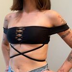 Black Off The Shoulder Bikini Top Photo 1