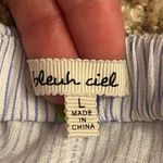 Bleuh Ciel Off Shoulder Ruffled Stripped Top Photo 2