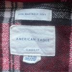 American Eagle  Women’s AE Ahh-Mazingly Soft Plaid Flannel Shirt Red Gray Sz Sm Photo 4