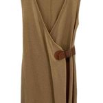 Lauren Ralph Lauren Cardigan Sweater Womens XS Brown Wool Cashmere Side Buckle Tan Photo 0