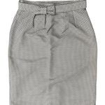 Max Mara Weekend Black White Printed Bow Belt Knee Length Pencil Skirt size 4 Photo 0