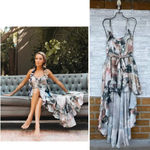 SUKISO WOMEN'S JULIET HIGH TO LOW DRESS EARTH TIE Photo 1