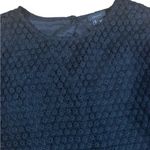 Theory  Floral Eyelet Short Sleeve Back Button Blouse Branna Black Size Small Photo 1