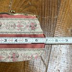 Vintage floral embroidered coquette coin purse made in Italy for Neiman Marcus White Photo 2