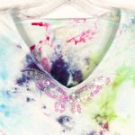 Krazy Kat Krazy‎ Kat Medium Top Handmade Tie Dye Butterfly Beauty Sequins Pink Blue 1291 Photo 6