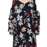 Parker  Moondance Floral Cold Shoulder Ruffle Bell Sleeve Dress Size XS NWT Photo 0