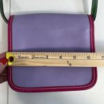 Vera Pelle Leather Crossbody Bag Saddle Bag Italian Leather Small Purse Travel Purple Photo 13