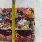 NWT Anthropologie Sparkled Beaded Flora Clutch Purse in Rose/Tyrie w Chain Strap Pink Photo 7