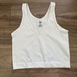 H&M  Sport White Ribbed Tank Top Size Small Photo 0