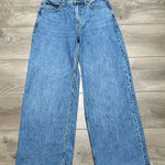 Abercrombie & Fitch The Wide Leg High Rise Stretch Blue Jeans Size 24 Photo 0