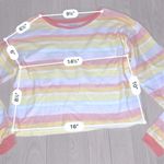 Haute Hippie  Women’s Striped French Terry Long Sleeve Sweatshirt Photo 3