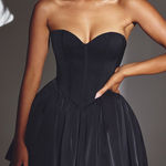 Oh Polly  Emeline Black Tulle Corset Mini Dress Size US 8 / UK 12 Photo 0