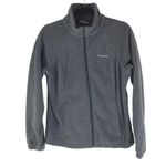 Columbia Womens Benton Springs Fleece Jacket Full Zip Cinch Waist Pockets Gray M Photo 0