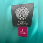 Vince Camuto turquoise 3/4” tiered ruffle sleeve keyhole neck lined mini dress Photo 3