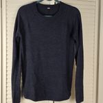 Lululemon Womens Heathered Inkwell Navy Merino Wool Sit In Lotus Sweater Small Photo 1