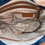 Michael Kors  Navy Nylon Leather Trim Tote Bag Gold Logo Lock Charm Photo 11