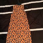 Pink Rose Sleeveless Leopard Print Dress Photo 2