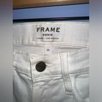 frame denim FRAME Forever Karlie High Rise White Blanc Skinny Jeans EUC Size 25‎ TALL Photo 3