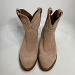 Tecovas Lucy suede western pull on boots ankle short cowgirl pink women's size 8 Photo 1
