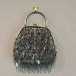 Ann Taylor Elegant Black and Gold Sequin Wristlet Photo 1