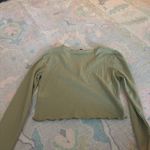 TJ Maxx Green lettuce trim crop top Photo 1