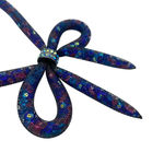 Betsey Johnson  Dark Shadows Blue Mesh Bow Necklace Photo 2