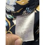 Loft Navy Floral Flowy Long Sleeve Blouse Top Size S Photo 4