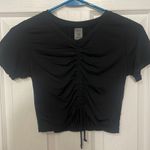 MONOB Black Crop Top Size Small gym workout casual Perforated breathable running Photo 1