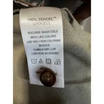 Quince Vintage Wash Tencel Button Front Dress in olive green, size Medium Green Photo 5