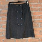 The Limited  Gray Skirt Womens 2 Double Breasted Button Front Career Wear Hi Rise Photo 0